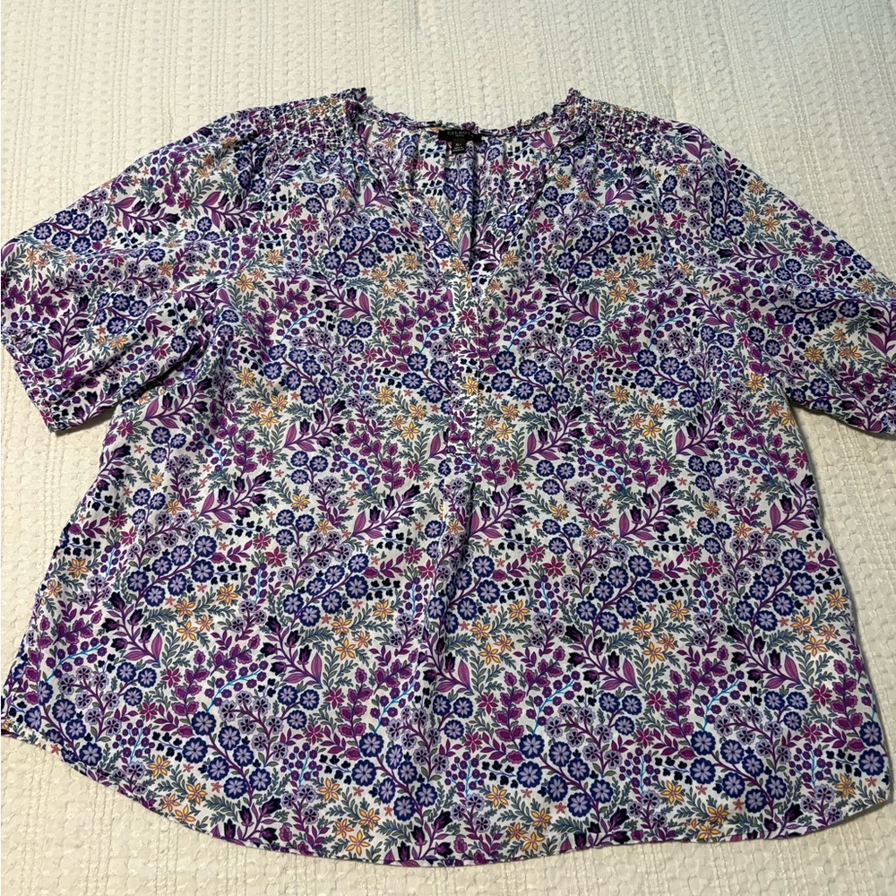 Talbots Gorgeous Floral Top-Hello Petites